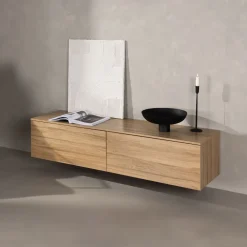 Nohr Tv-Meubel Zwart|Zwevend TV-meubel Ericka MDF, 160cm