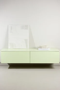 Nohr Tv-Meubel Zwart|Zwevend TV-meubel Ericka MDF, 160cm