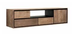 DTP Home Tv-Meubel Hout|Zwevend TV-meubel Metropole Teakhout, 155cm Naturel