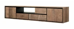 DTP Home Tv-Meubel Hout|Zwevend TV-meubel Metropole Teakhout, 195cm Naturel