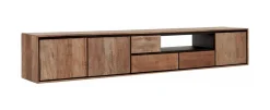 DTP Home Tv-Meubel Hout|Zwevend TV-meubel Metropole Teakhout, 235cm Naturel