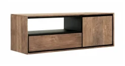 DTP Home Tv-Meubel Hout|Zwevend TV-meubel Metropole Teakhout, 115cm Naturel