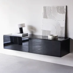 Nohr Tv-Meubel Zwart|Zwevend TV-meubel Zeke 160cm, kleur Zwart